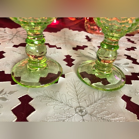 VTG Godinger Twill Emerald Wine goblets - Picture 6 of 7